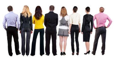 iş takım arka görünüm