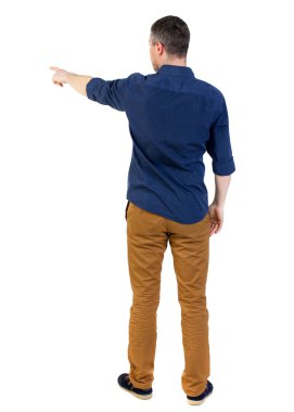 Arkadan görünüş-in iş adamı işaret.