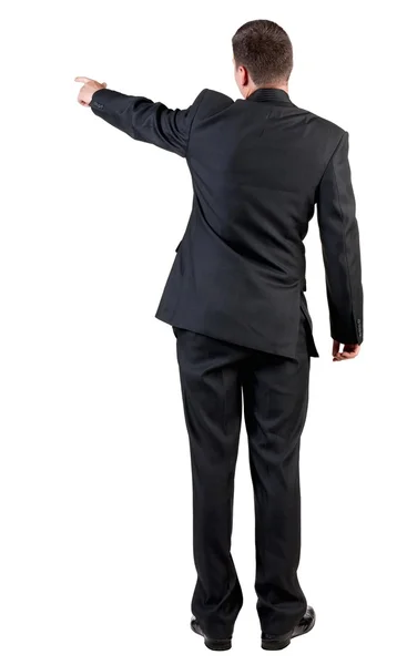 Back view of pointing business man. — Stock Photo, Image