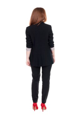 Daimi iş kadını arkadan görünüm