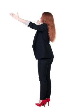 kadın el hoş geldiniz sırt göster