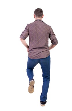 çalışan adam arkadan görünüm