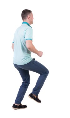 çalışan adam arkadan görünüm