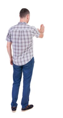 genç adam geri görüntülemek