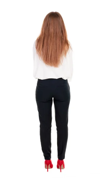 Standing woman Back view — Stock Photo, Image