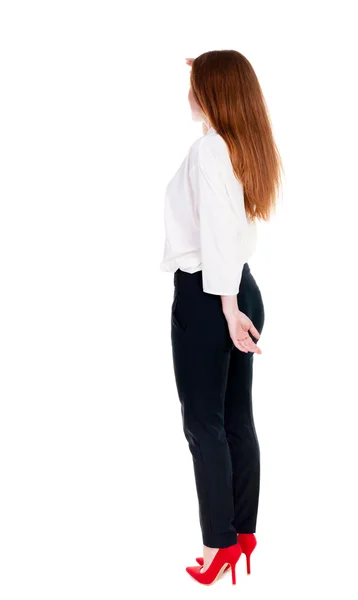 Vista posterior de la mujer de pie —  Fotos de Stock
