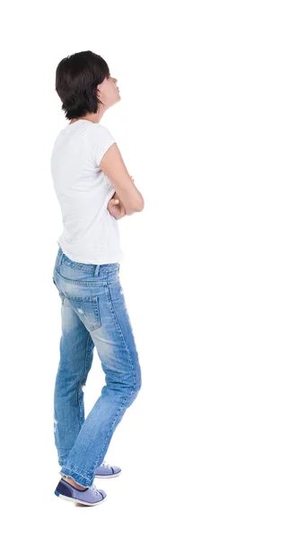 Standing woman Back view — Stock Photo, Image