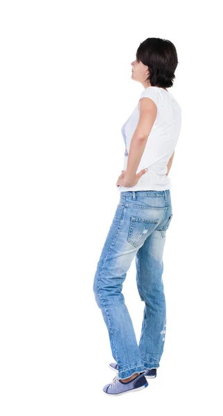 Standing woman Back view — Stock Photo, Image