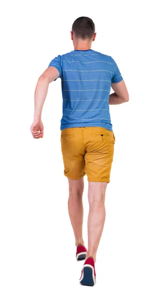 Kör man i t-shirt och shorts — Stockfoto