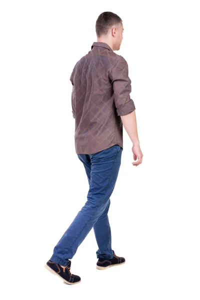 Walking man Back view — Stock Photo, Image