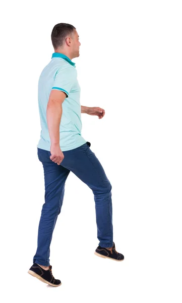 Running man back view — Stock Photo, Image