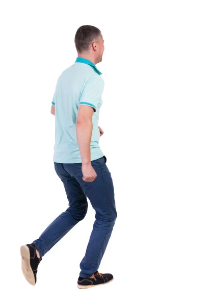 Running man back view — Stock Photo, Image