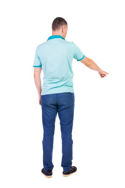 Rückansicht junger Männer in Hemd und Jeans. — Stockfoto