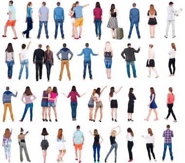 Arkadan Görünüm grup insan