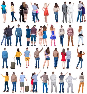 Arkadan Görünüm grup insan