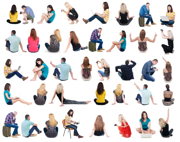 Back view of sitting people. — Stock Photo, Image