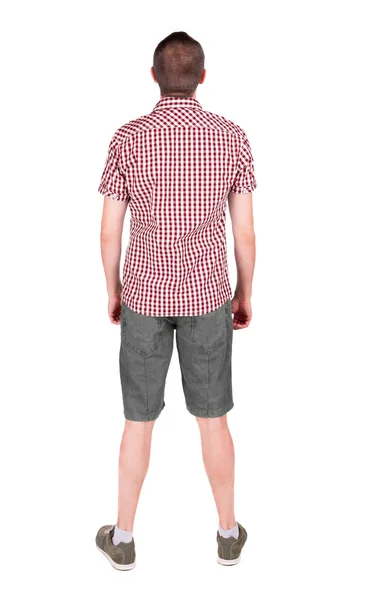 Bakifrån av man i skjorta och shorts — Stockfoto