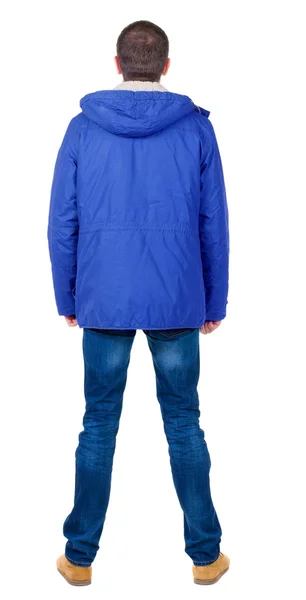 Achteraanzicht van de mens in winter parka — Stockfoto