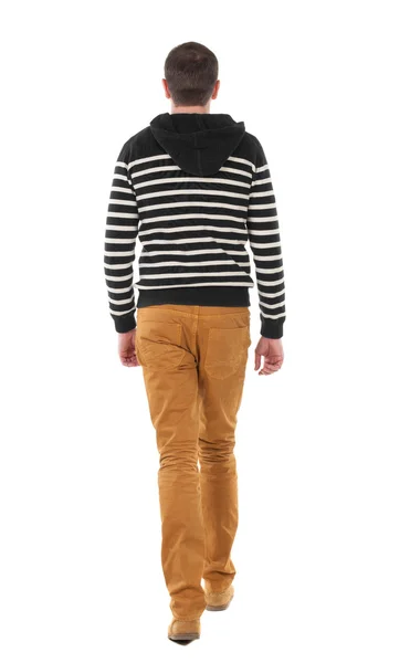 Achteraanzicht van de mens in hooded sweater.. — Stockfoto