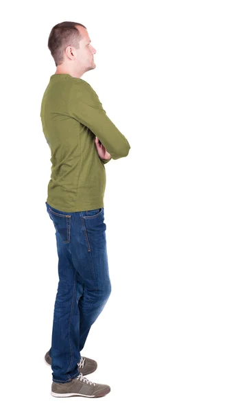 Young man in shirt and jeans — Stock Photo, Image