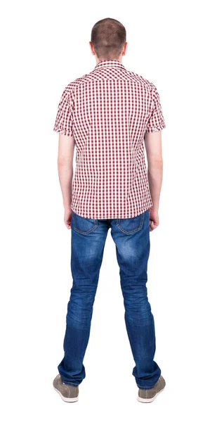 Man in checkered shirt — Stock Photo, Image