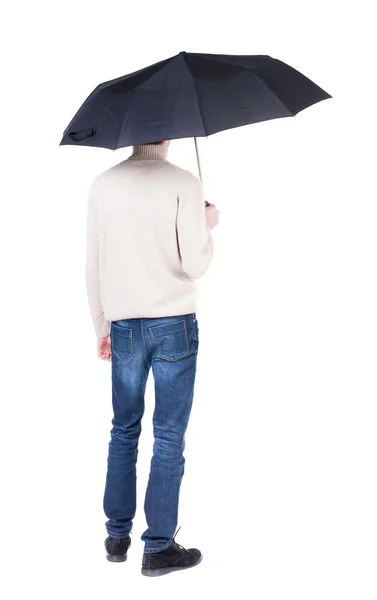 Jeune homme sous un parapluie . — Photo