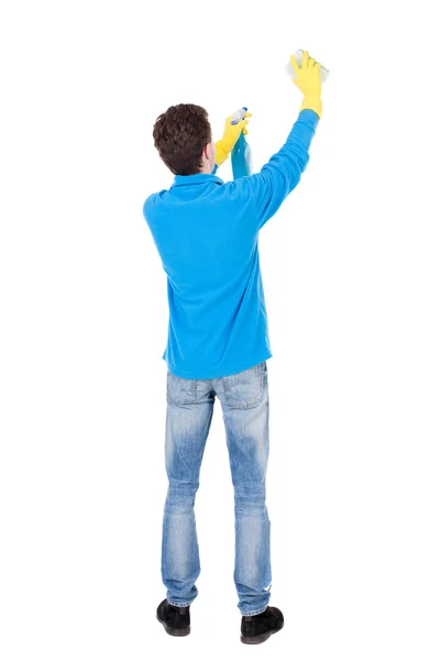 Back view of a cleaner man — Stock Photo, Image