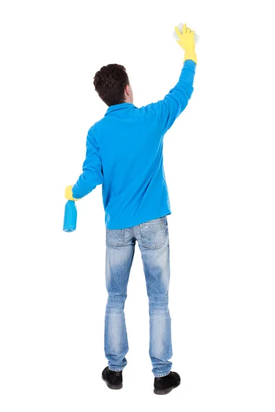 Back view of a cleaner man — Stock Photo, Image