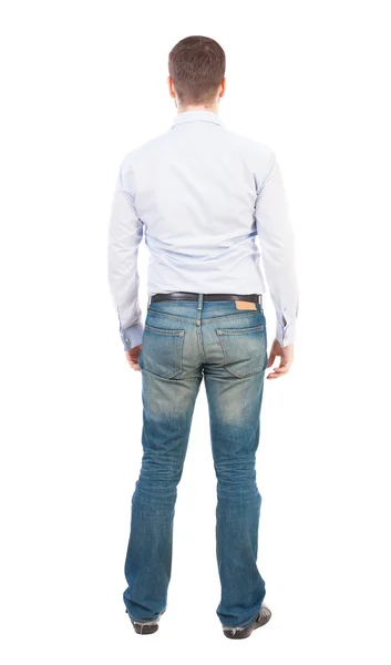 Back view of man in jeans. — Stock Photo, Image