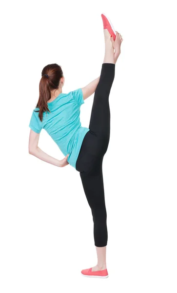Sportswoman doing stretching — Stock Photo, Image