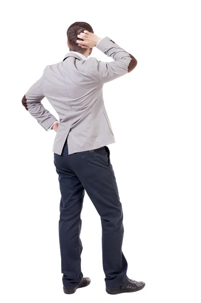 Back view of standing business man — Stock Photo, Image