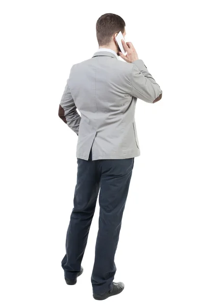 Business man talking on mobile phone. — Stock Photo, Image
