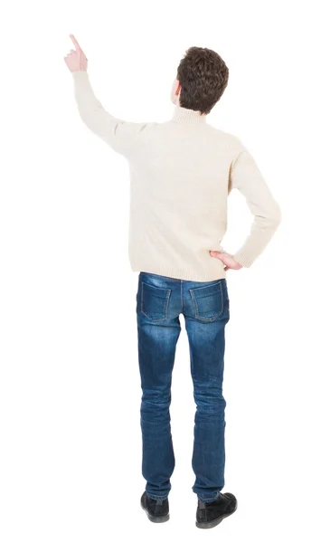 Back view of pointing man. — Stock Photo, Image