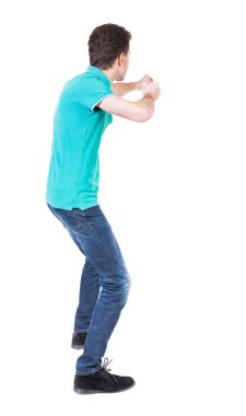 Arkadan sıska adam mücadele görünüşü