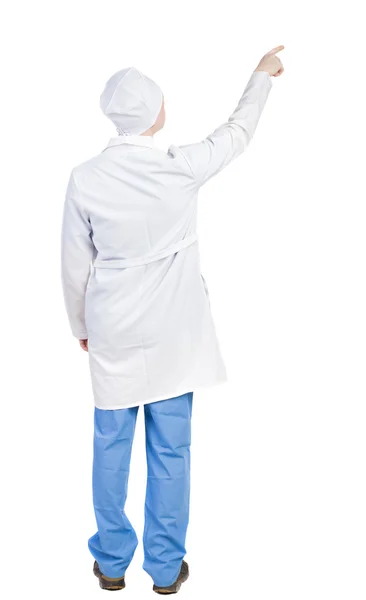 Medico in veste di puntamento — Foto Stock