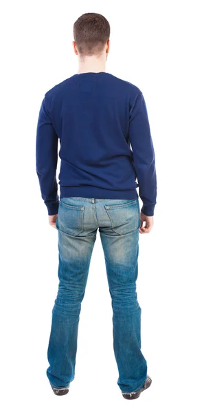 Людина в блакитному светрі — стокове фото