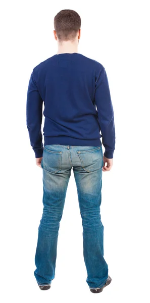 Man in blauwe trui — Stockfoto