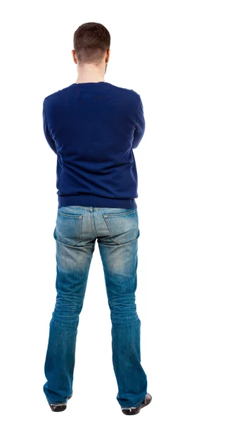 Человек в синем свитере — стоковое фото