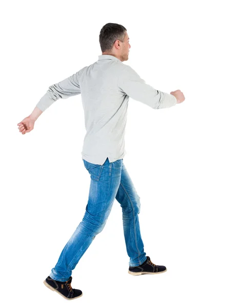 Vista posteriore di uomo in jeans — Foto Stock