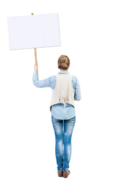 Placa de sinal mostrando mulher — Fotografia de Stock