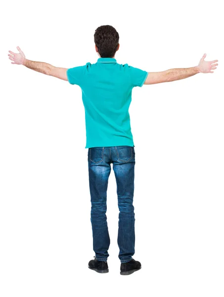 Man raised his hands in prayer. — Foto Stock