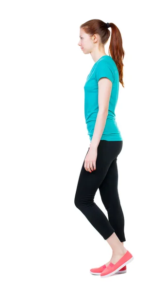 Walking  woman in sports tights. — Foto de Stock