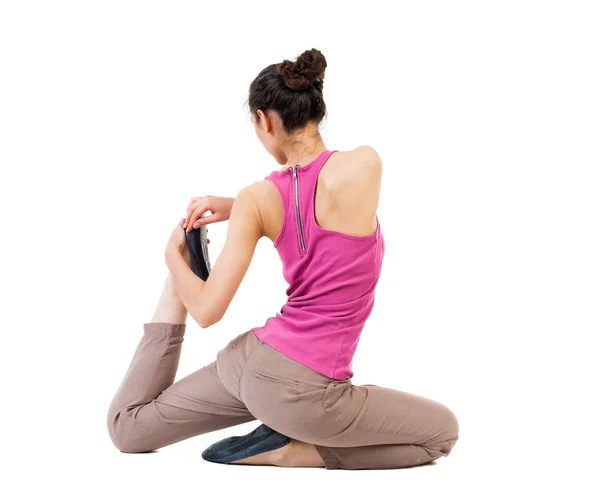 Mädchen in Yoga-Pose. — Stockfoto