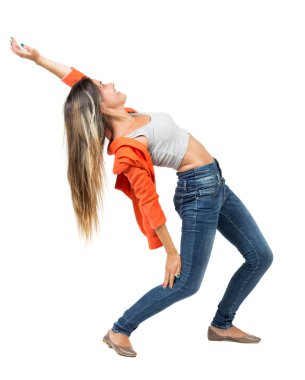 genç kadın Dengeleme.