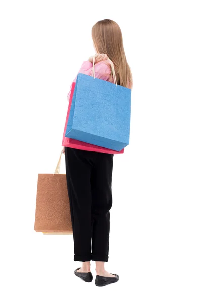 Mujer con bolsas de compras — Foto de Stock