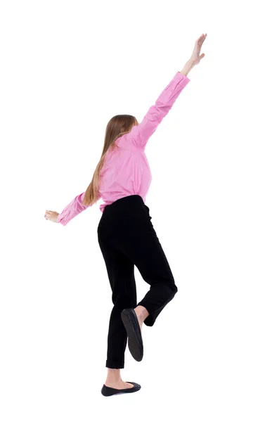 Equilibrio de mujer joven. — Foto de Stock