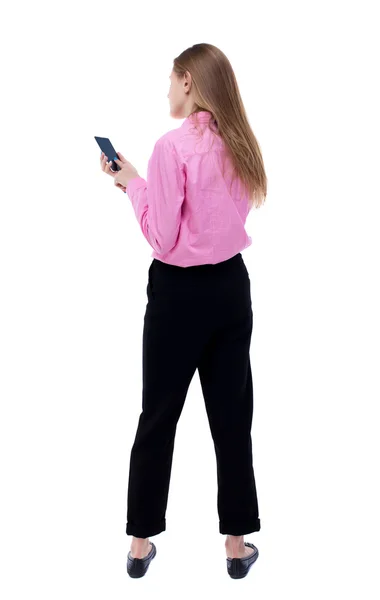 Donna che utilizza un telefono cellulare — Foto Stock