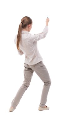 Kız bir halat çekme