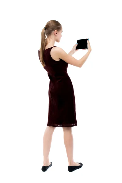 Mujer usando un teléfono móvil — Foto de Stock