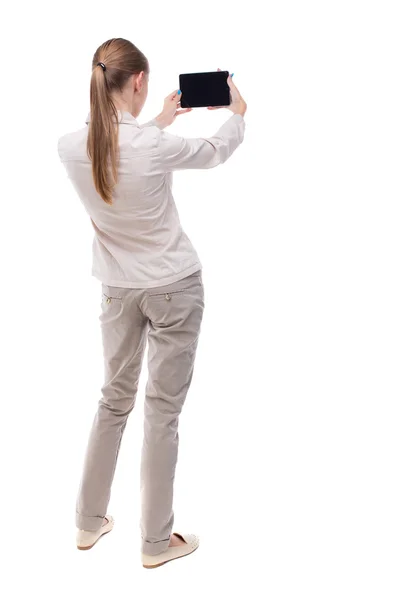 Mulher usando um telefone celular — Fotografia de Stock